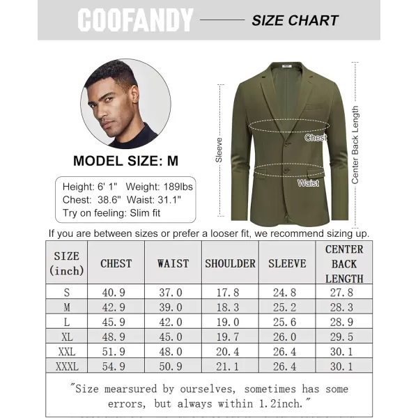 COOFANDY Men's Blazer Casual Slim Fit Herringbone Sport Coats Two Buttons Heavyweight Cotton Suit Jacket