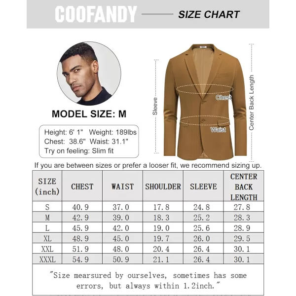 COOFANDY Men's Blazer Casual Slim Fit Herringbone Sport Coats Two Buttons Heavyweight Cotton Suit Jacket