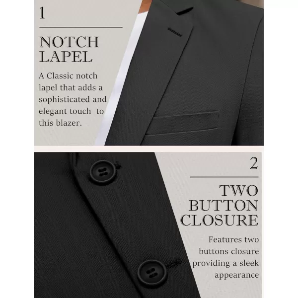 COOFANDY Men's Blazer Casual Slim Fit Herringbone Sport Coats Two Buttons Heavyweight Cotton Suit Jacket