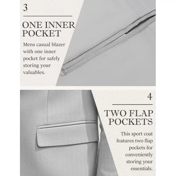COOFANDY Men's Blazer Casual Slim Fit Herringbone Sport Coats Two Buttons Heavyweight Cotton Suit Jacket