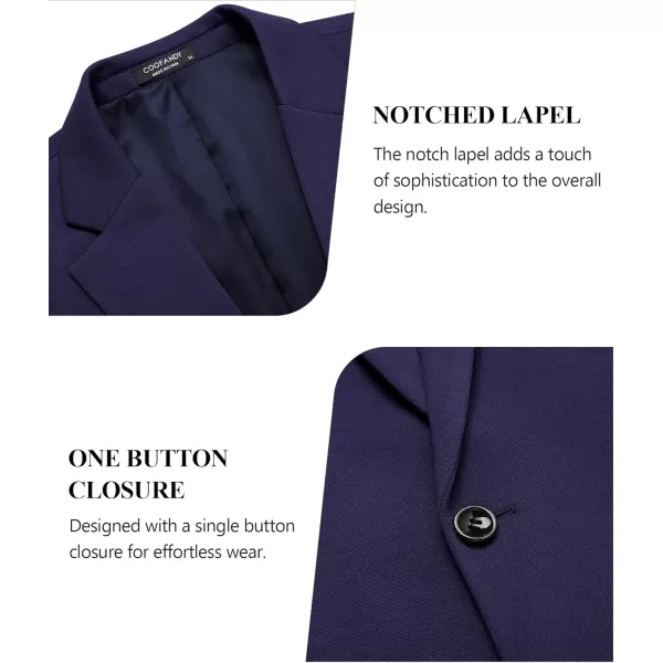 COOFANDY Mens Blazer Jacket One Button Casual Suit Jackets Stretch Knit Sport Coat