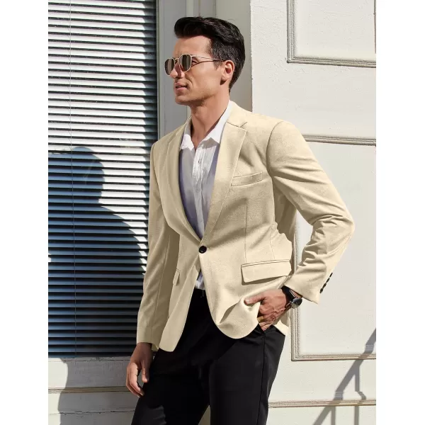 COOFANDY Mens Blazer Jacket One Button Casual Suit Jackets Stretch Knit Sport Coat