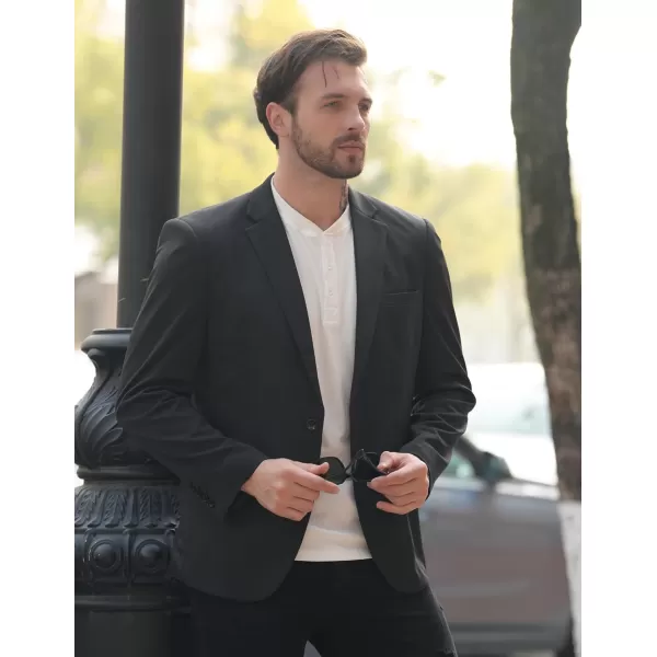 COOFANDY Mens Blazer Jacket One Button Casual Suit Jackets Stretch Knit Sport Coat