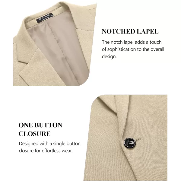 COOFANDY Mens Blazer Jacket One Button Casual Suit Jackets Stretch Knit Sport Coat