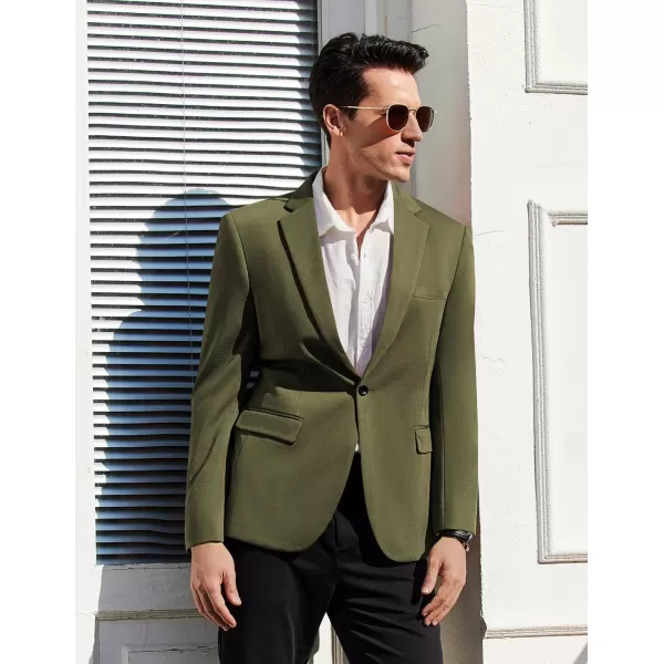COOFANDY Mens Blazer Jacket One Button Casual Suit Jackets Stretch Knit Sport Coat