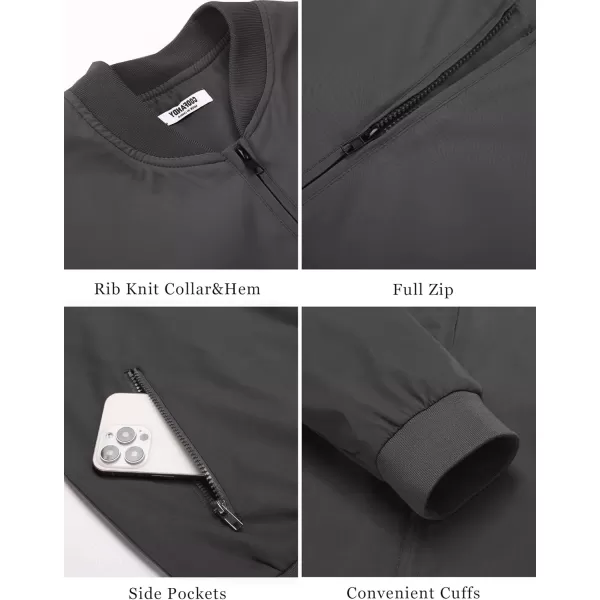 COOFANDY Men's Bomber Jacket Lightweight Casual Stylish Light Flight Jacket Windbreaker Varsity Jackets