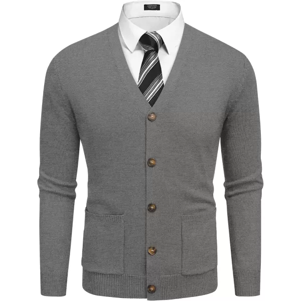 COOFANDY Men's Cardigan Sweater Long Sleeve Casual V Neck Button Down Knitted Sweater with Pockets