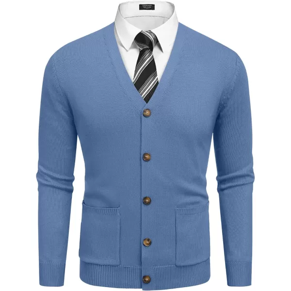 COOFANDY Men's Cardigan Sweater Long Sleeve Casual V Neck Button Down Knitted Sweater with Pockets