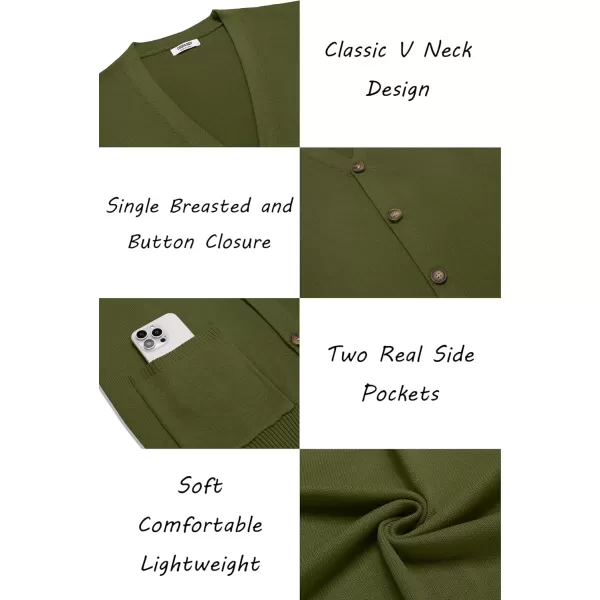 COOFANDY Men's Cardigan Sweater Long Sleeve Casual V Neck Button Down Knitted Sweater with Pockets