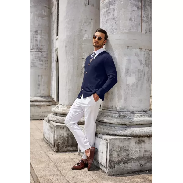 COOFANDY Men's Cardigan Sweater Long Sleeve Casual V Neck Button Down Knitted Sweater with Pockets