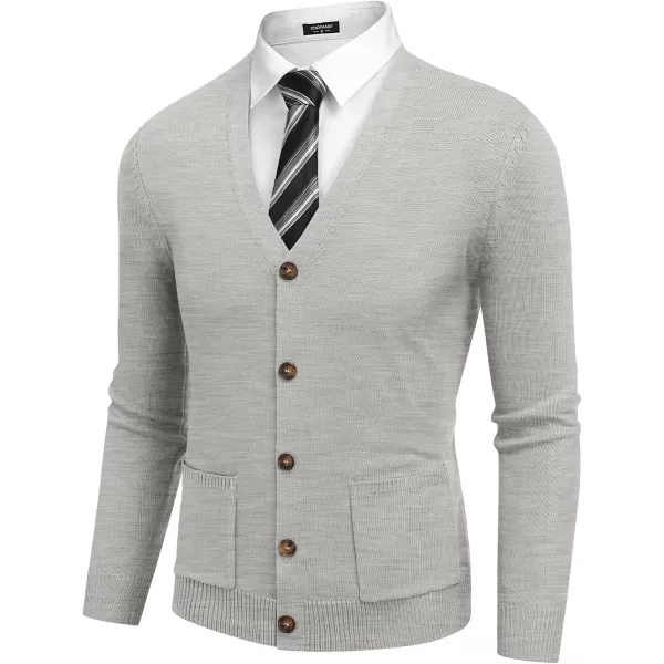 COOFANDY Men's Cardigan Sweater Long Sleeve Casual V Neck Button Down Knitted Sweater with Pockets