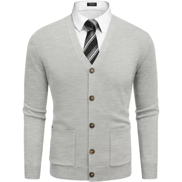 COOFANDY Men's Cardigan Sweater Long Sleeve Casual V Neck Button Down Knitted Sweater with Pockets