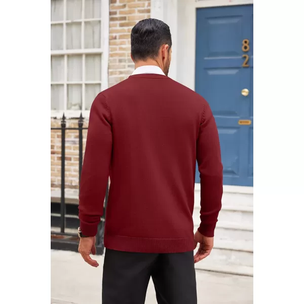 COOFANDY Men's Cardigan Sweater Long Sleeve Casual V Neck Button Down Knitted Sweater with Pockets