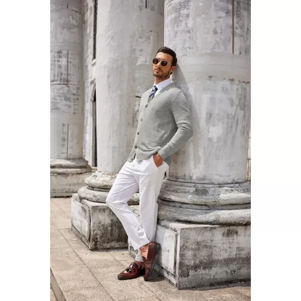 COOFANDY Men's Cardigan Sweater Long Sleeve Casual V Neck Button Down Knitted Sweater with Pockets