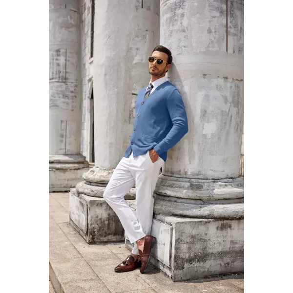 COOFANDY Men's Cardigan Sweater Long Sleeve Casual V Neck Button Down Knitted Sweater with Pockets