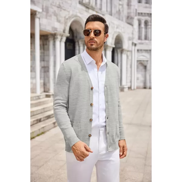 COOFANDY Men's Cardigan Sweater Long Sleeve Casual V Neck Button Down Knitted Sweater with Pockets