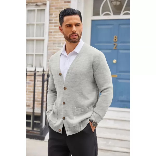 COOFANDY Men's Cardigan Sweater Long Sleeve Casual V Neck Button Down Knitted Sweater with Pockets