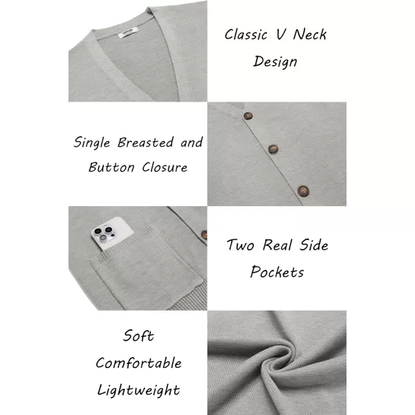 COOFANDY Men's Cardigan Sweater Long Sleeve Casual V Neck Button Down Knitted Sweater with Pockets