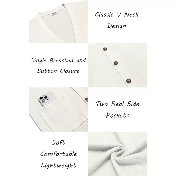 COOFANDY Men's Cardigan Sweater Long Sleeve Casual V Neck Button Down Knitted Sweater with Pockets