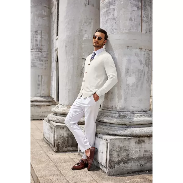 COOFANDY Men's Cardigan Sweater Long Sleeve Casual V Neck Button Down Knitted Sweater with Pockets