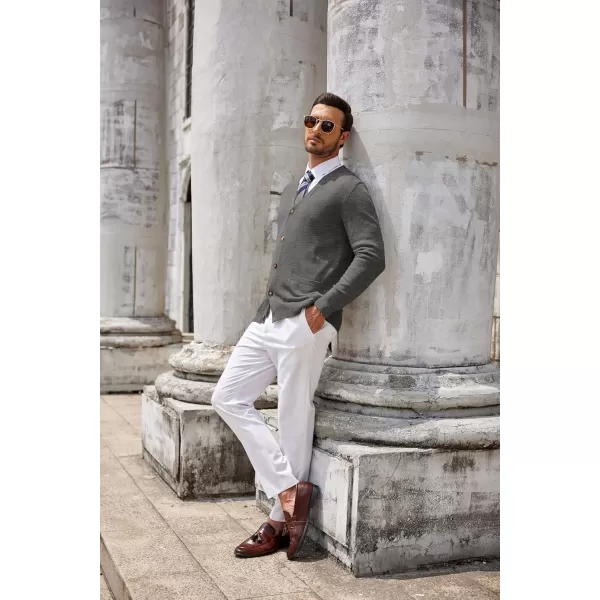 COOFANDY Men's Cardigan Sweater Long Sleeve Casual V Neck Button Down Knitted Sweater with Pockets