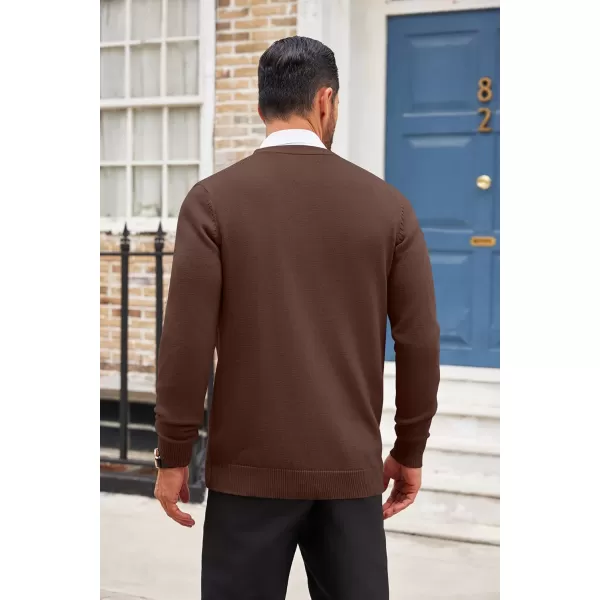 COOFANDY Men's Cardigan Sweater Long Sleeve Casual V Neck Button Down Knitted Sweater with Pockets