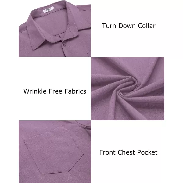 COOFANDY Men's Casual Button Down Shirts Long Sleeve Untucked Shirts Regular Fit Linen Shirt
