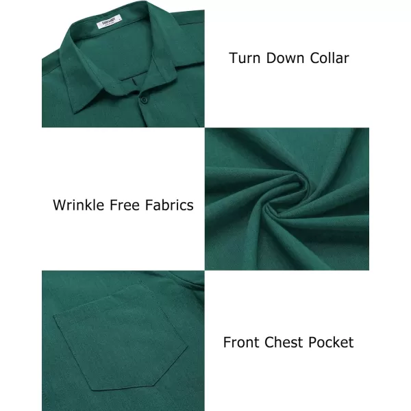 COOFANDY Men's Casual Button Down Shirts Long Sleeve Untucked Shirts Regular Fit Linen Shirt