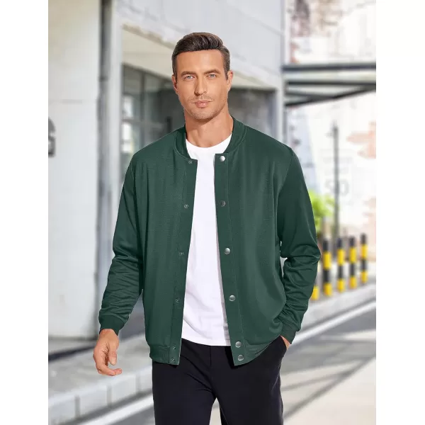 COOFANDY Men's Casual Lightweight Jacket Baseball Letterman Snap Button Jacket