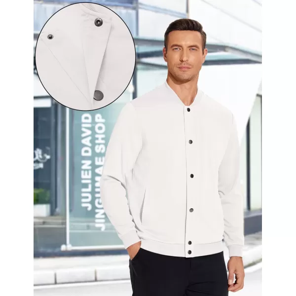 COOFANDY Men's Casual Lightweight Jacket Baseball Letterman Snap Button Jacket
