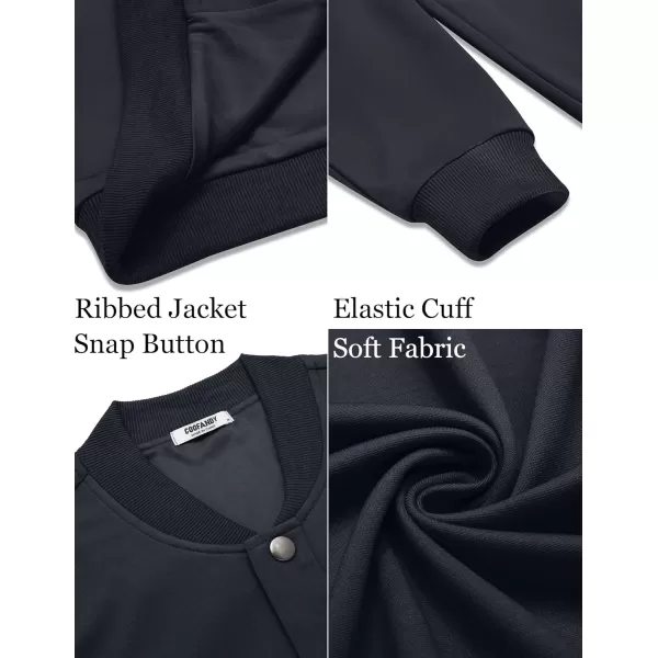 COOFANDY Men's Casual Lightweight Jacket Baseball Letterman Snap Button Jacket
