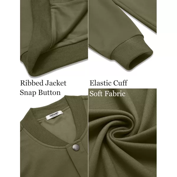 COOFANDY Men's Casual Lightweight Jacket Baseball Letterman Snap Button Jacket