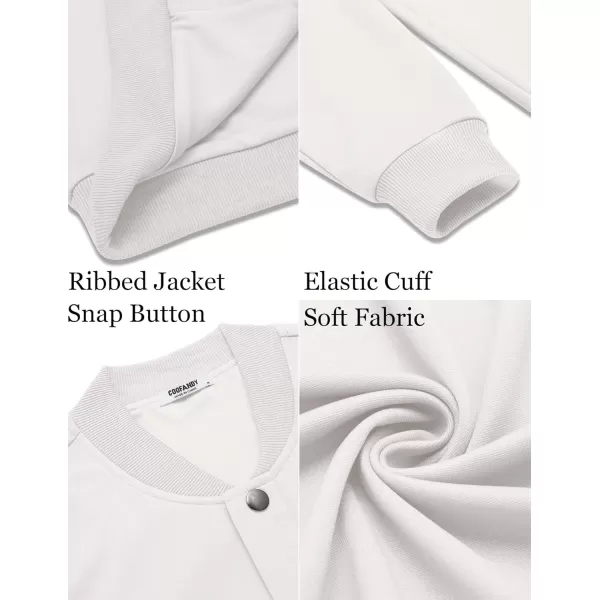 COOFANDY Men's Casual Lightweight Jacket Baseball Letterman Snap Button Jacket