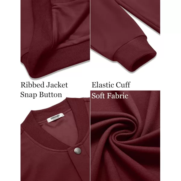 COOFANDY Men's Casual Lightweight Jacket Baseball Letterman Snap Button Jacket
