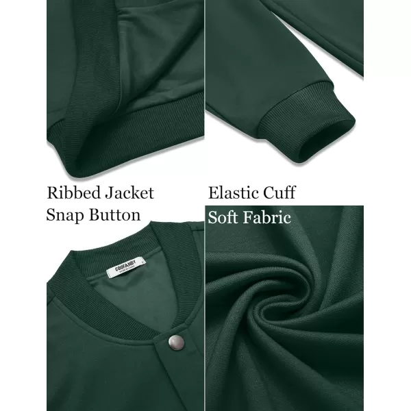 COOFANDY Men's Casual Lightweight Jacket Baseball Letterman Snap Button Jacket