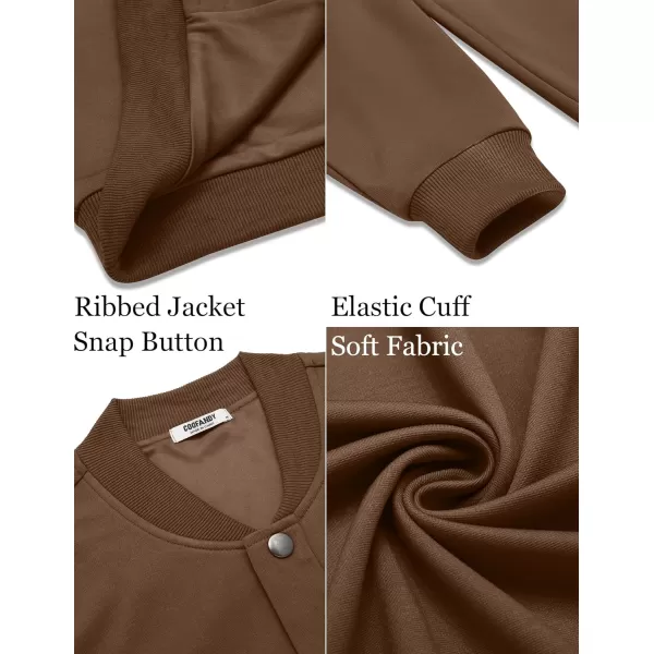 COOFANDY Men's Casual Lightweight Jacket Baseball Letterman Snap Button Jacket