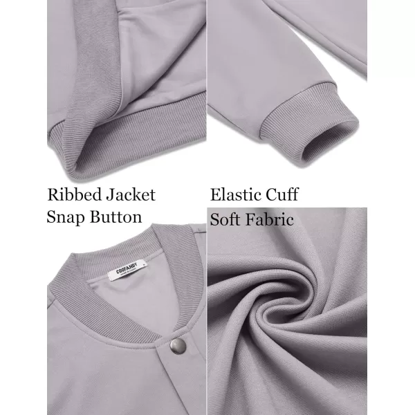 COOFANDY Men's Casual Lightweight Jacket Baseball Letterman Snap Button Jacket