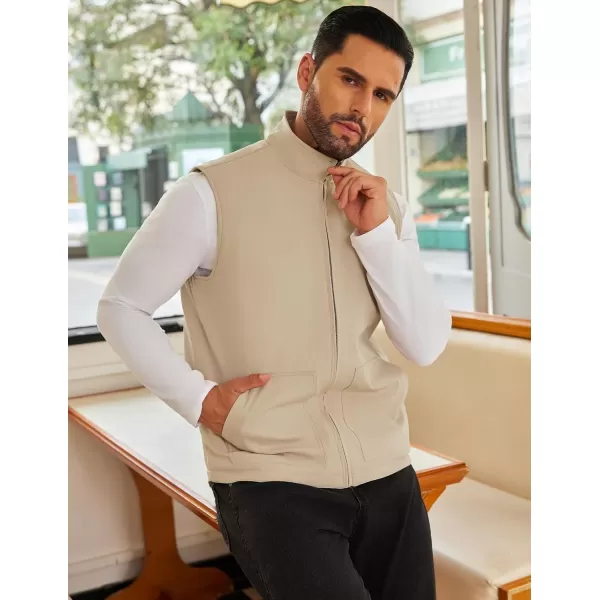COOFANDY Men's Casual Outerwear Vest Lightweight Zip Up Sleeveless Jacket Outdoor Work Hiking Travel Golf Vest with Pockets