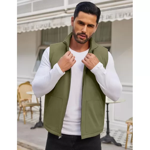 COOFANDY Men's Casual Outerwear Vest Lightweight Zip Up Sleeveless Jacket Outdoor Work Hiking Travel Golf Vest with Pockets