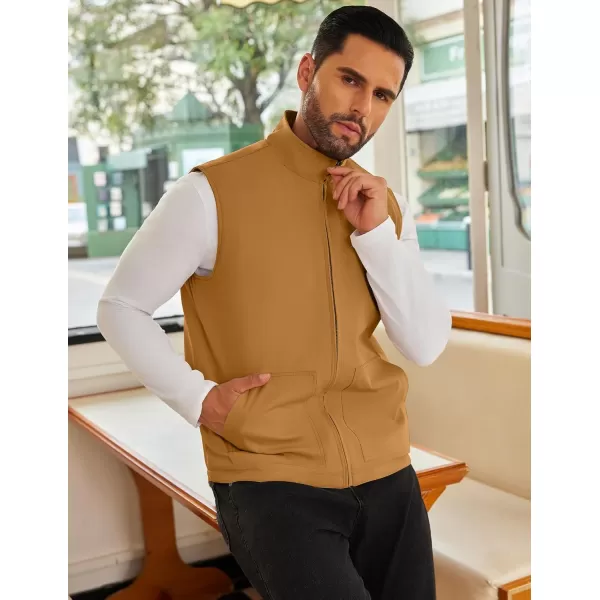 COOFANDY Men's Casual Outerwear Vest Lightweight Zip Up Sleeveless Jacket Outdoor Work Hiking Travel Golf Vest with Pockets