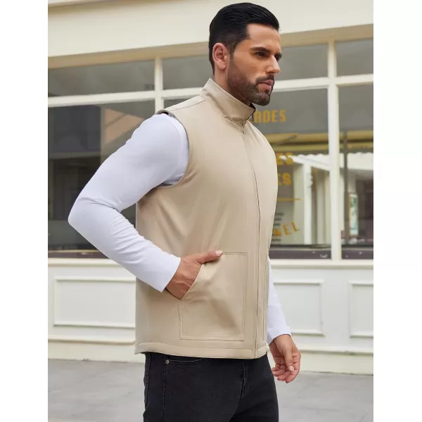 COOFANDY Men's Casual Outerwear Vest Lightweight Zip Up Sleeveless Jacket Outdoor Work Hiking Travel Golf Vest with Pockets