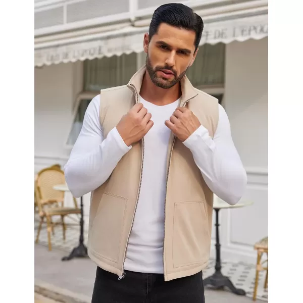 COOFANDY Men's Casual Outerwear Vest Lightweight Zip Up Sleeveless Jacket Outdoor Work Hiking Travel Golf Vest with Pockets