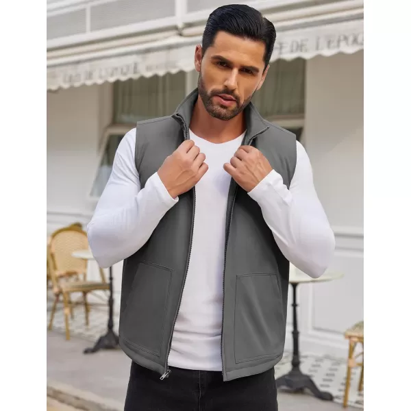 COOFANDY Men's Casual Outerwear Vest Lightweight Zip Up Sleeveless Jacket Outdoor Work Hiking Travel Golf Vest with Pockets
