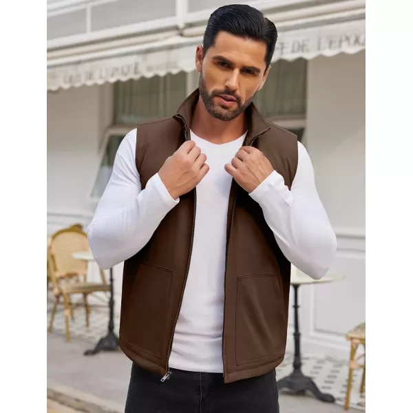 COOFANDY Men's Casual Outerwear Vest Lightweight Zip Up Sleeveless Jacket Outdoor Work Hiking Travel Golf Vest with Pockets