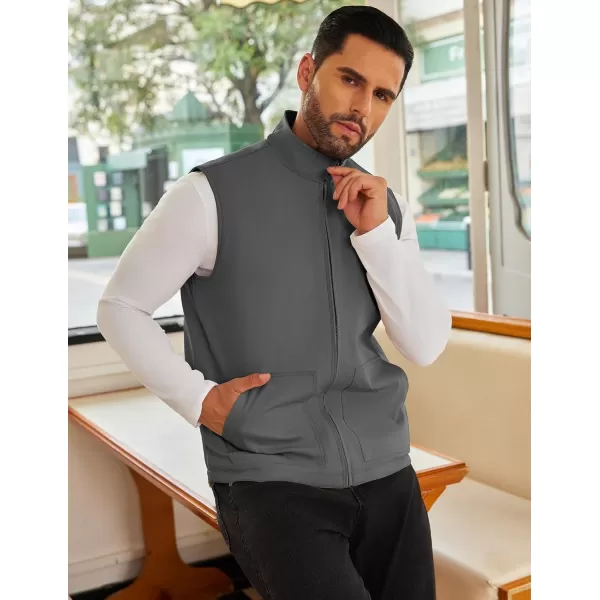 COOFANDY Men's Casual Outerwear Vest Lightweight Zip Up Sleeveless Jacket Outdoor Work Hiking Travel Golf Vest with Pockets
