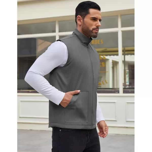 COOFANDY Men's Casual Outerwear Vest Lightweight Zip Up Sleeveless Jacket Outdoor Work Hiking Travel Golf Vest with Pockets