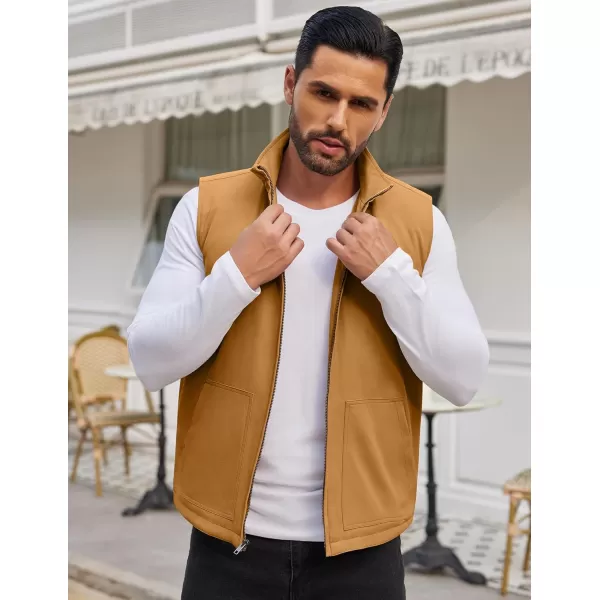 COOFANDY Men's Casual Outerwear Vest Lightweight Zip Up Sleeveless Jacket Outdoor Work Hiking Travel Golf Vest with Pockets