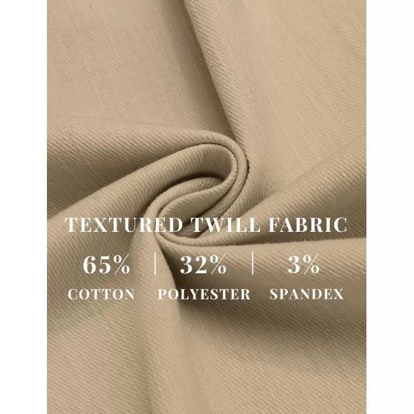 COOFANDY Mens Casual Pants Elastic Waist Drawstring Chino Pants Tapered Cotton Twill Trousers with Pockets