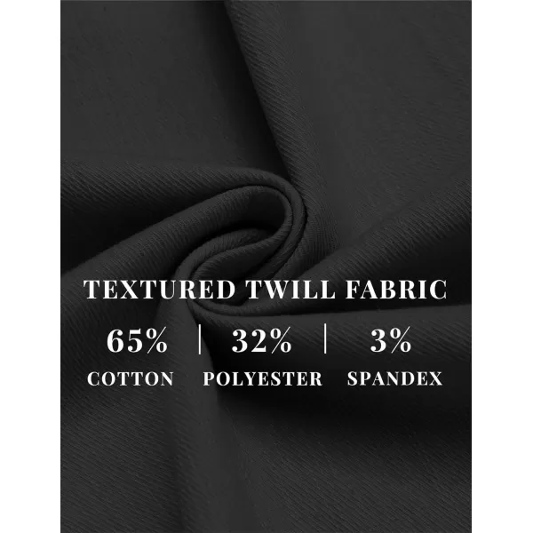COOFANDY Mens Casual Pants Elastic Waist Drawstring Chino Pants Tapered Cotton Twill Trousers with Pockets