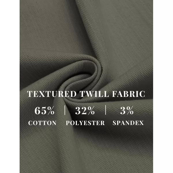 COOFANDY Mens Casual Pants Elastic Waist Drawstring Chino Pants Tapered Cotton Twill Trousers with Pockets